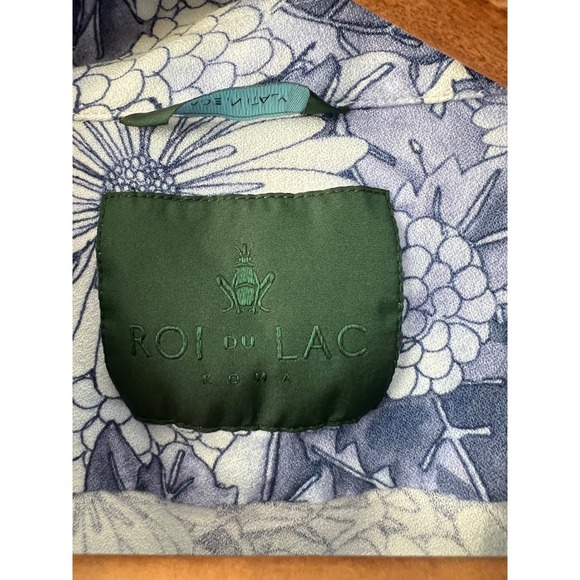 Roi Du Lac Floral Print Short Sleeve Button Up Shirt, Stylish - Picture 3 of 6